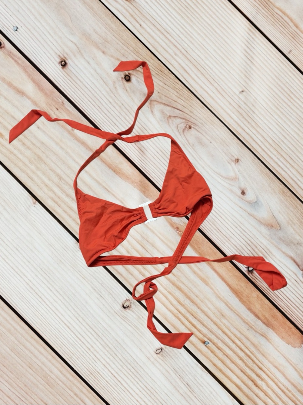 Helen Jon M orange halter bikini top